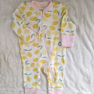 Zip Footie - Cloud Island Lemon | ADD-ON ONLY